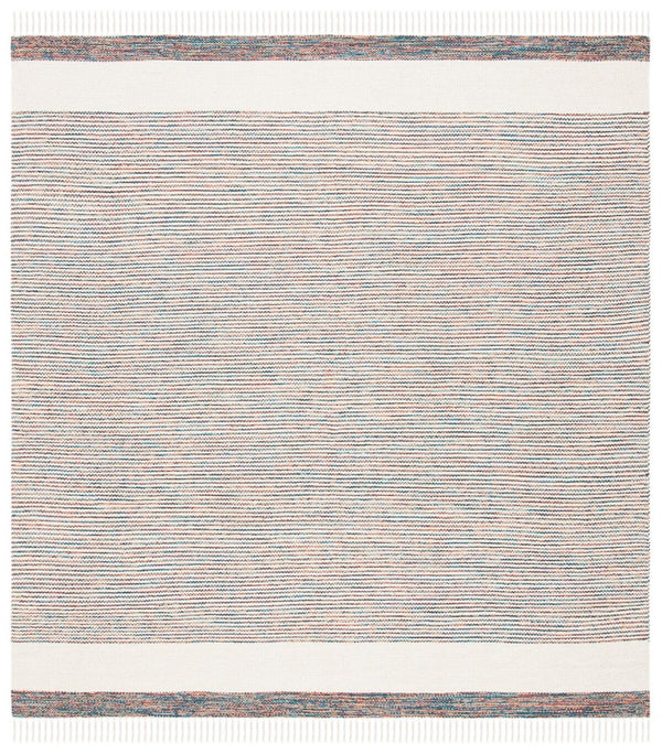 Montauk 654 Handloomed 100% Cotton Bohemian Rug Beige / Blue 100% COTTON MTK654B-8