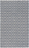 Montauk 716  Hand Woven 100% Cotton Rug Ivory / Navy