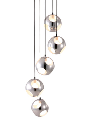 Zuo Modern Meteor Steel Modern Commercial Grade Ceiling Lamp Chrome Steel