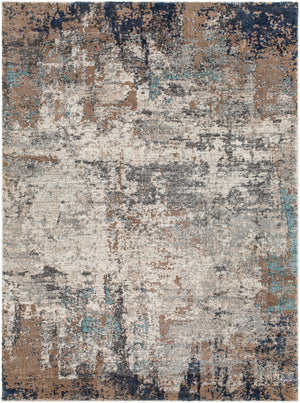 Montana MTN-2300  Polypropylene, Polyester Rug MTN2300-9212 Dark Brown, Black, Dark Blue, Charcoal, Medium Gray, Beige, Aqua, Cream 95% Polypropylene, 5% Polyester 9'2" x 12'