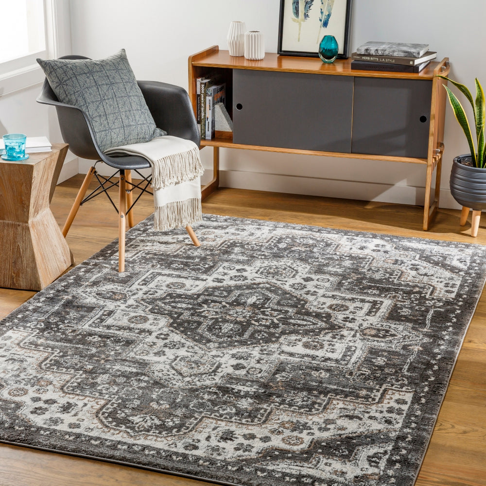 Montana MTN-2301  Polypropylene, Polyester Rug MTN2301-9212 Charcoal, Medium Gray, Black, Beige, Dark Brown, Cream 80% Polypropylene, 20% Polyester 9'2" x 12'