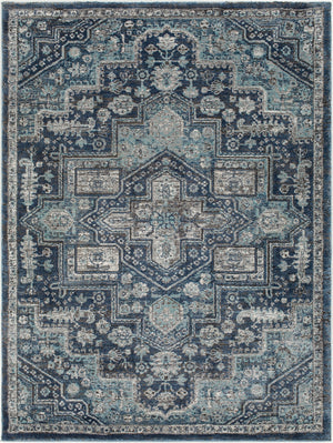 Montana MTN-2302  Polypropylene, Polyester Rug MTN2302-9212 Dark Blue, Aqua, Medium Gray, Charcoal, Cream 85% Polypropylene, 15% Polyester 9'2" x 12'
