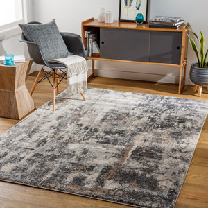 Montana MTN-2303  Polypropylene, Polyester Rug MTN2303-9212 Charcoal, Dark Brown, Beige, Medium Gray, Cream, Black 94% Polypropylene, 6% Polyester 9'2" x 12'