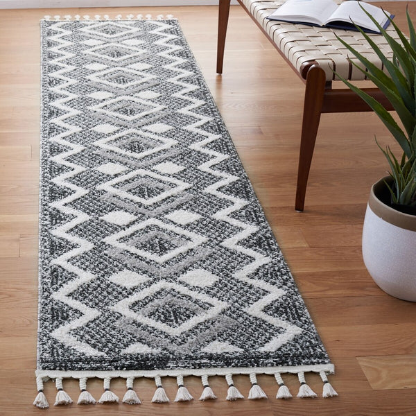 Safavieh Moroccan Tassel Shag 452 70% Polyester + 30% Polypropylene Friese Power Loomed Bohemian Rug MTS452A-7SQ