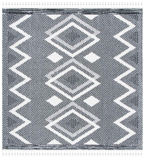 Safavieh Moroccan Tassel Shag 452 70% Polyester + 30% Polypropylene Friese Power Loomed Bohemian Rug MTS452A-7SQ
