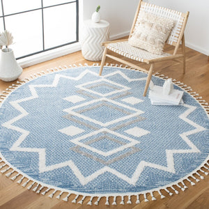 Safavieh Moroccan Tassel Shag 452 70% Polyester + 30% Polypropylene Friese Power Loomed Bohemian Rug MTS452B-9