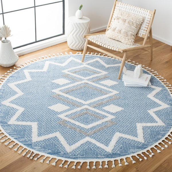 Safavieh Moroccan Tassel Shag 452 70% Polyester + 30% Polypropylene Friese Power Loomed Bohemian Rug MTS452B-9
