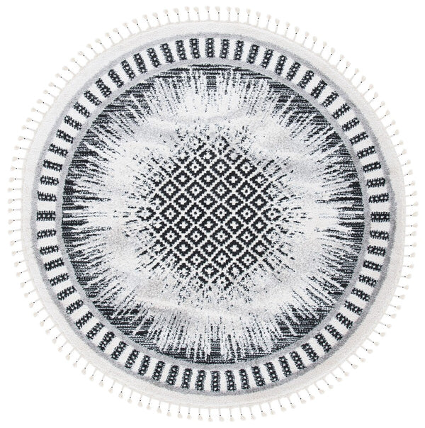 Safavieh Moroccan Tassel Shag 483 70% Polyester + 30% Polypropylene Friese Power Loomed Bohemian Rug MTS483A-7SQ