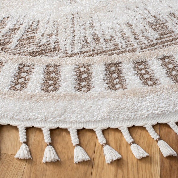 Safavieh Moroccan Tassel Shag 483 70% Polyester + 30% Polypropylene Friese Power Loomed Bohemian Rug MTS483B-7SQ