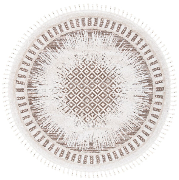 Safavieh Moroccan Tassel Shag 483 70% Polyester + 30% Polypropylene Friese Power Loomed Bohemian Rug MTS483B-7SQ