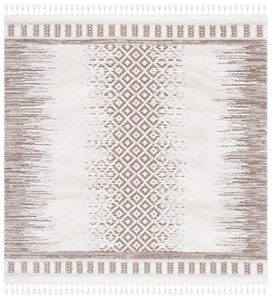 Safavieh Moroccan Tassel Shag 483 70% Polyester + 30% Polypropylene Friese Power Loomed Bohemian Rug MTS483B-7SQ