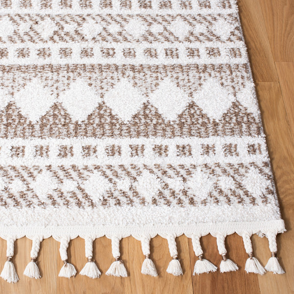 Safavieh Moroccan Tassel Shag 484 70% Polyester + 30% Polypropylene Friese Power Loomed Bohemian Rug MTS484B-7SQ