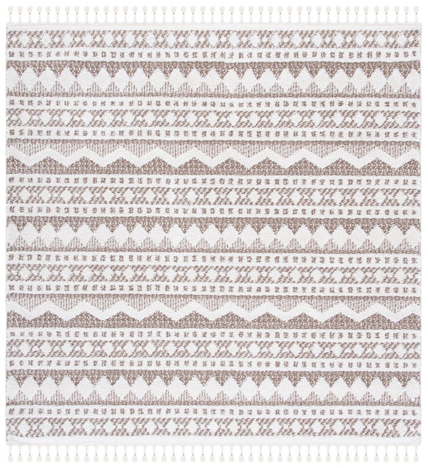 Safavieh Moroccan Tassel Shag 484 70% Polyester + 30% Polypropylene Friese Power Loomed Bohemian Rug MTS484B-7SQ