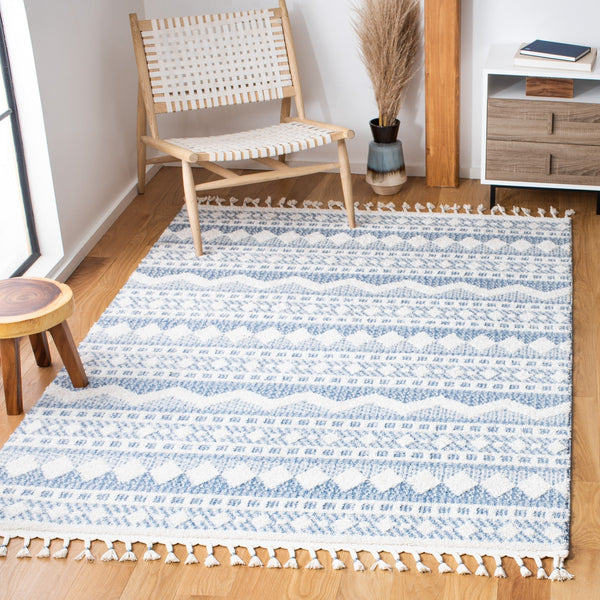 Safavieh Moroccan Tassel Shag 484 70% Polyester + 30% Polypropylene Friese Power Loomed Bohemian Rug MTS484C-7SQ