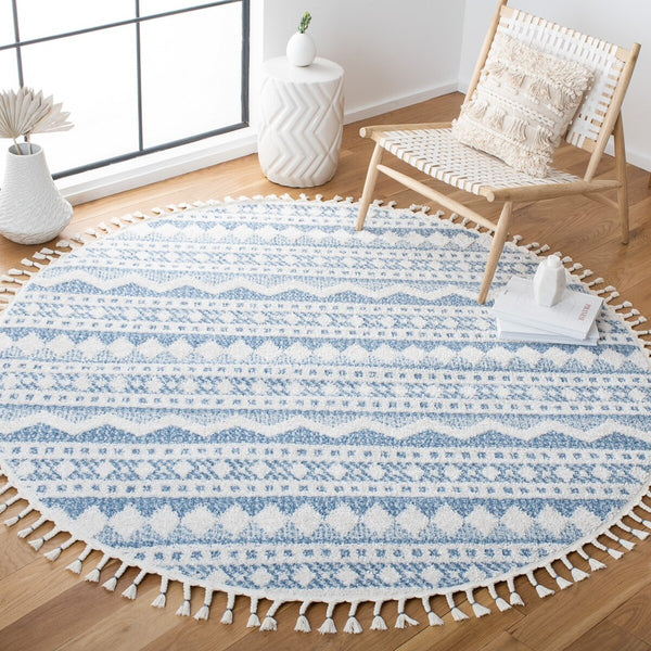 Safavieh Moroccan Tassel Shag 484 70% Polyester + 30% Polypropylene Friese Power Loomed Bohemian Rug MTS484C-7SQ