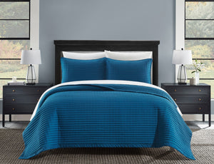 Xavier Blue King 7pc Quilt Set