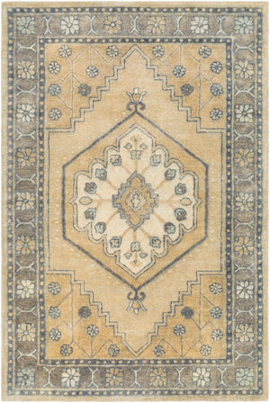 Malatya MTY-2300 Traditional Wool, Viscose Rug MTY2300-81012 Khaki, Tan, Taupe, Beige, Ivory, Charcoal, Light Gray 70% Wool, 30% Viscose 8'10" x 12'