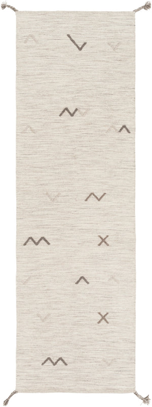 Montezuma MTZ-2004 Global Wool Rug MTZ2004-268 Ivory, Light Gray, Camel 100% Wool 2'6" x 8'