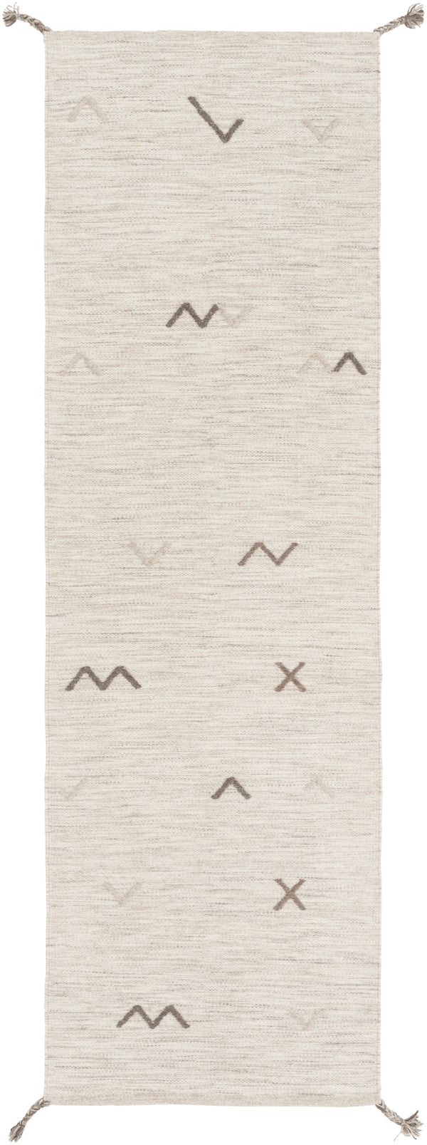 Montezuma MTZ-2004 Global Wool Rug MTZ2004-268 Ivory, Light Gray, Camel 100% Wool 2'6" x 8'
