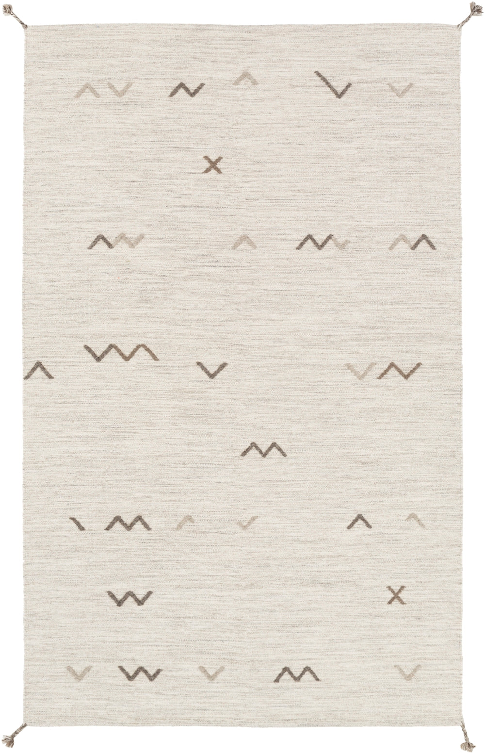 Montezuma MTZ-2004 Global Wool Rug MTZ2004-913 Ivory, Light Gray, Camel 100% Wool 9' x 13'