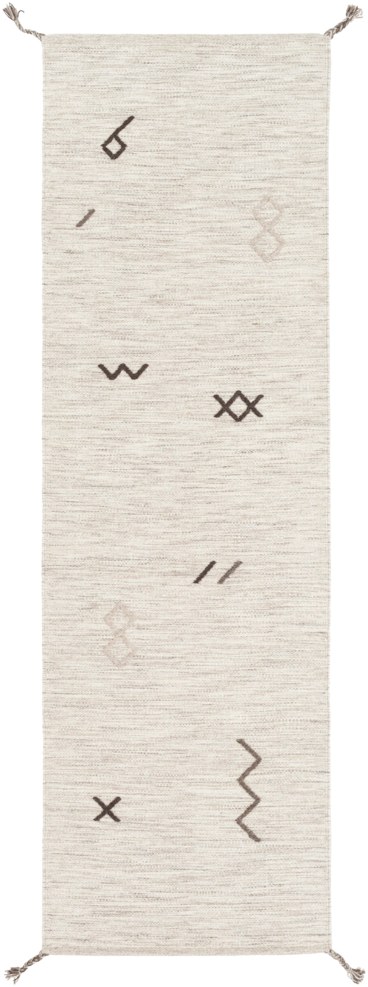 Montezuma MTZ-2005 Global Wool Rug MTZ2005-913 Ivory, Light Gray, Camel, Dark Brown 100% Wool 9' x 13'