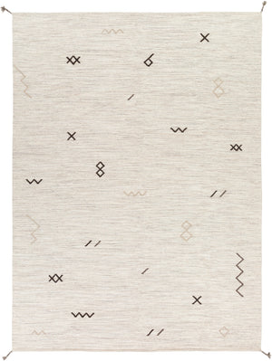 Montezuma MTZ-2005 Global Wool Rug MTZ2005-811 Ivory, Light Gray, Camel, Dark Brown 100% Wool 8' x 11'