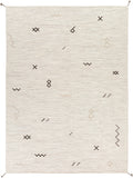 Montezuma MTZ-2005 Global Wool Rug MTZ2005-811 Ivory, Light Gray, Camel, Dark Brown 100% Wool 8' x 11'