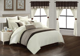 Vixen Beige King 24pc Comforter Set