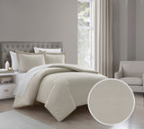 Laurel Beige King 3pc Duvet Set