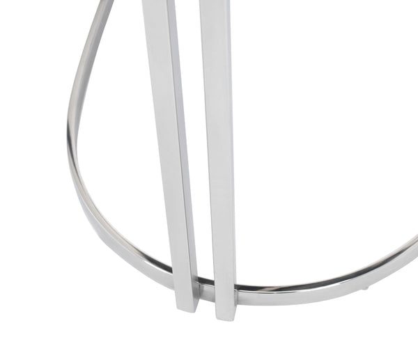 VIG Furniture Modrest Munith - Modern Black Velvet & Stainless Steel Bar Chair VGZAB9504-BLK-BS