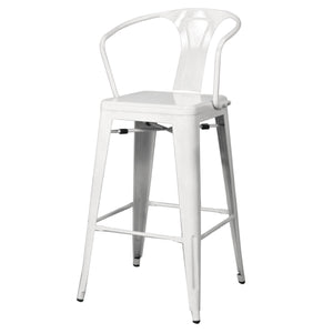 Metropolis Metal Counter Stool - Set of 4 - White
