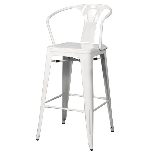 Metropolis Metal Counter Stool - Set of 4 - White