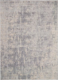 Nourison Rustic Textures RUS01 Painterly Machine Made Power-loomed Indoor Area Rug Ivory/Silver 9'3" x 12'9" 99446476166