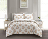 Chic Home Amelia Duvet Cover Set Taupe Twin