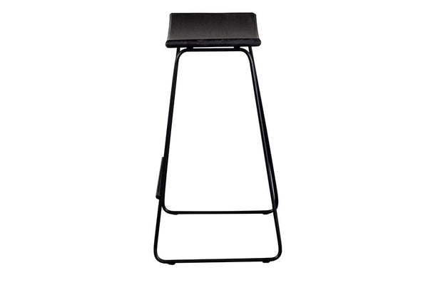 Porter Designs Yuki Solid Mango Wood Seat Contemporary Bar Stool Black 07-108-11-8654-1