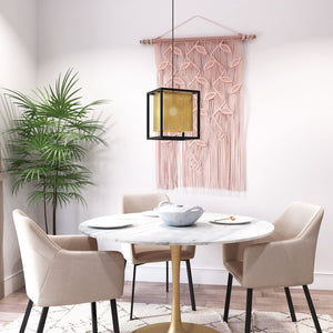 Zuo Modern Yves Steel Modern Commercial Grade Ceiling Lamp Gold, Black Steel