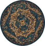 Nourison Nourison 2020 NR206 Persian Machine Made Loomed Indoor Area Rug Teal 7'5" x ROUND 99446363572