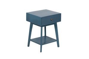 Porter Designs Capri Solid Wood Modern End Table Blue 04-108-04-6843