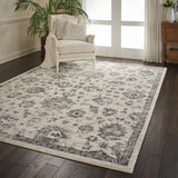 Nourison Fusion FSS15 Vintage Machine Made Power-loomed Indoor only Area Rug Cream/Grey 9'6" x 13' 99446425539