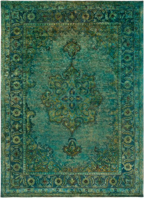 Mykonos MYK-5009 Traditional NZ Wool Rug MYK5009-811 Olive, Teal, Sage, Emerald 100% NZ Wool 8' x 11'
