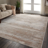 Nourison Rustic Textures RUS03 Painterly Machine Made Power-loomed Indoor Area Rug Beige 7'10" x 10'6" 99446462015