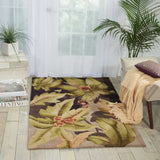 Nourison Tropics TS03 Floral Handmade Tufted Indoor Area Rug Plum 5'3" x 8'3" 99446818621