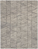 Nourison Vail VAI01 Modern Handmade Tufted Indoor Area Rug Grey/White 7'9" x 9'9" 99446794109