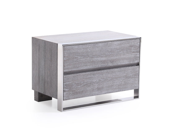 VIG Furniture Modrest Arlene Modern Grey Elm Nightstand VGVCN006