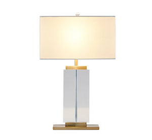 Bethel Gold Table Lamp in Metal & Crystal