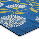 Noble House Viola Indoor/ Outdoor Floral 5 x 8 Area Rug, Blue and Green
