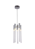 Bethel Chrome Single Pendant Lighting in Metal & Glass