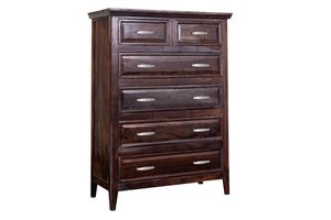 Porter Designs Sonora Solid Sheesham Wood Ladderback Natural Chest Gray 04-116-03-3813M