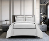 Chic Home Lewiston Duvet Cover Set Black Queen