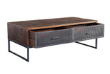 Porter Designs Metropolitan Solid Mango Wood Industrial Coffee Table Brown 05-108-01-3254